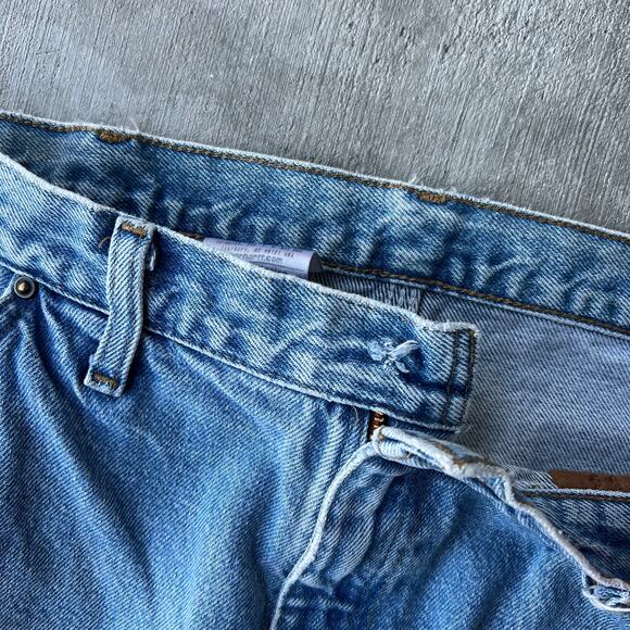 Vintage Y2K Carhartt blue denim jeans double knee work wear carpenter pants - Picture 6 of 12